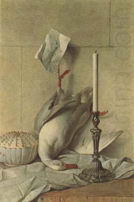 Still Life with White Duck (mk08), Jean Baptiste Oudry